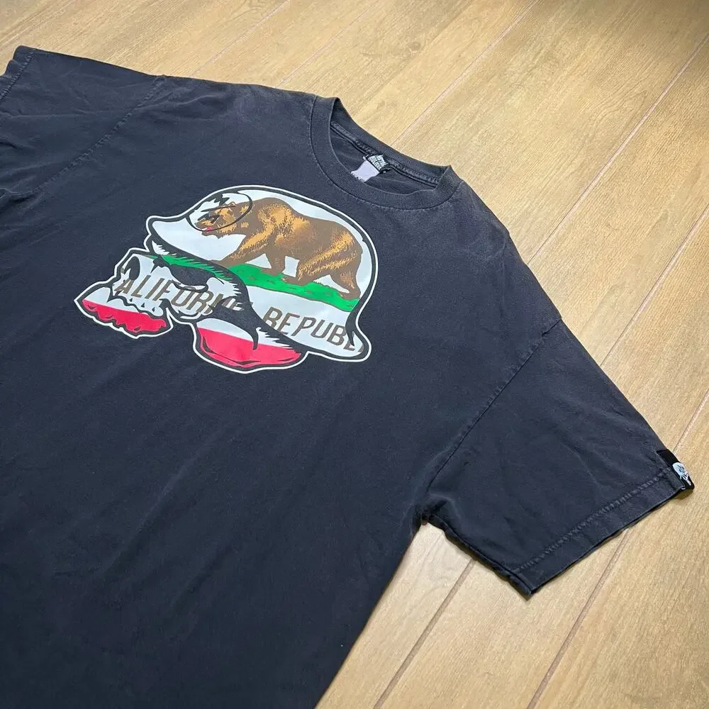Y2K Metal Mulisha California‎ Republic Black Graphic T-Shirt size XL vintage